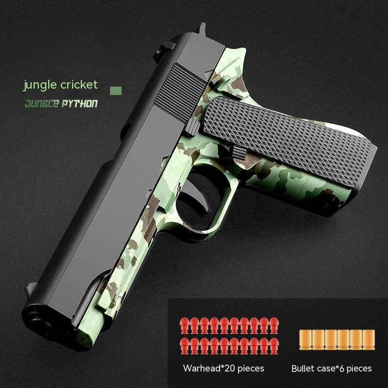 Children's Plastic Automatic Throwing Shell Toy Gun