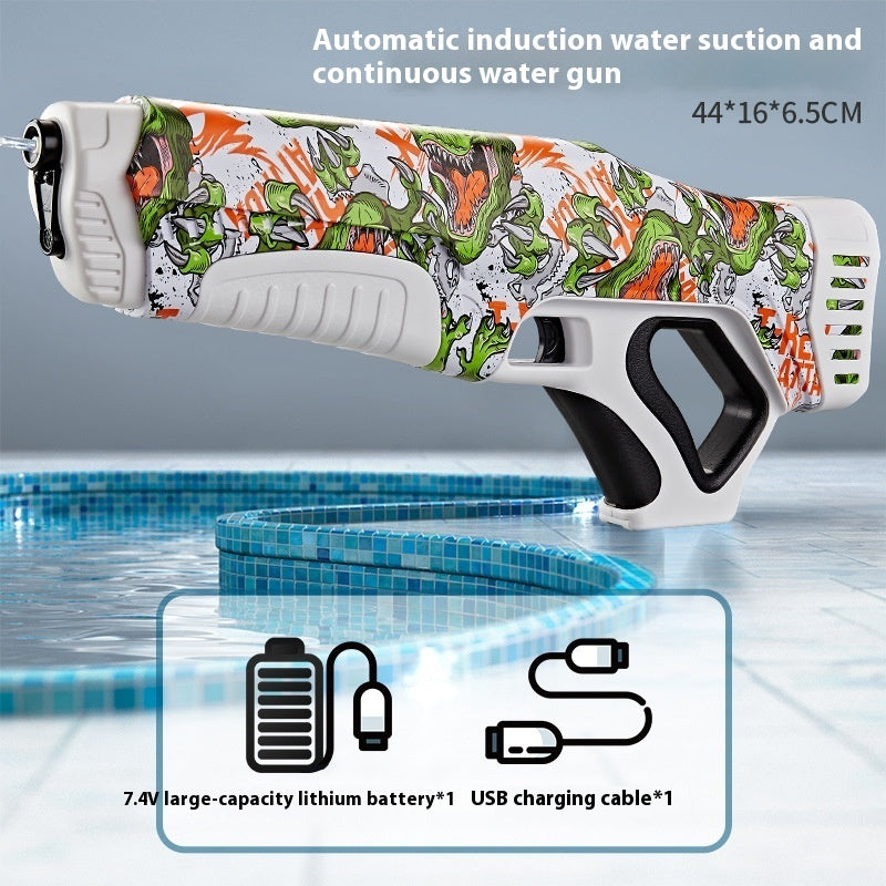 Dinosaur Electric Water Gun Waterproof Automatic Water-absorbing Water-playing Toy