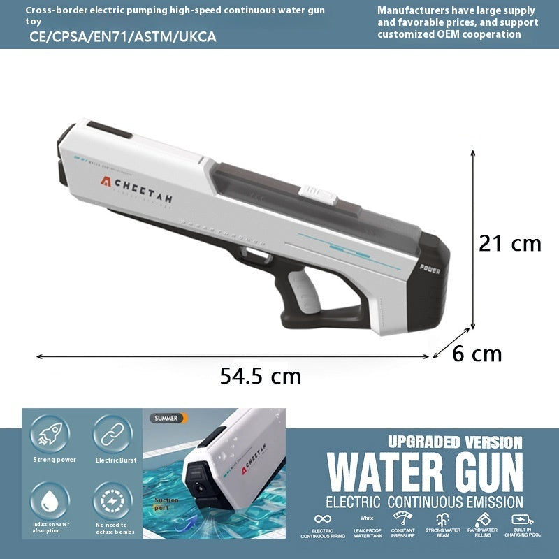 Electric Continuous Hair Gun Water Spray High Pressure Strong Water Pistol Large Capacity Automatic Water Feeding Internet Celebrity